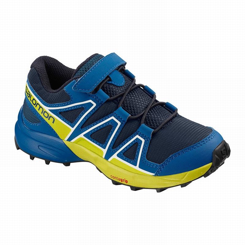 Salomon Singapore Kids Trail Running Shoes - SPEEDCROSS Navy | 50938-JPWQ